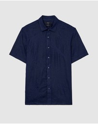 Politix - Embroidered Floral Short Sleeve Shirt