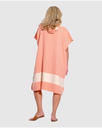 Tolu Australia - Adult Hooded Beach Towel in Orange – Quick-Dry Swim Poncho for Swimming & Surfing