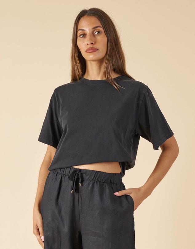 CAMIXA - Teesha Oversized Distressed Cotton T-Shirt
