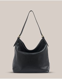 VESTIRSI - Serena Black Leather Hobo Bag