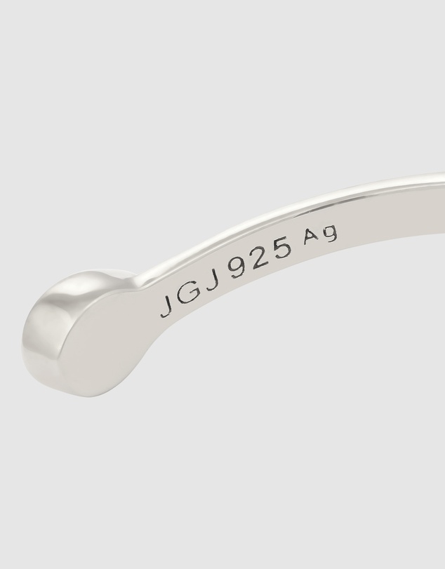Elli Jewelry - Crystal Open Bangle in 925 Silver