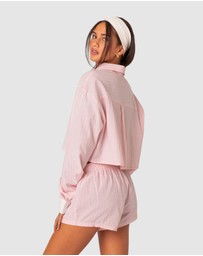 EDIKTED - Lea cropped button up shirt