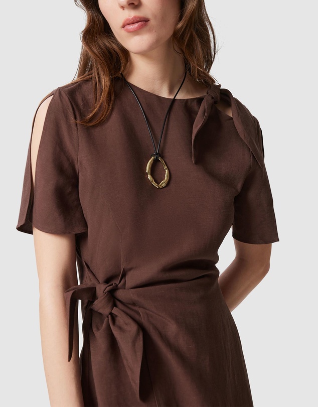 & Other Stories - Knot-Detail Midi Dress