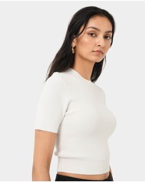 Forcast - Murphy Crop Knit Top