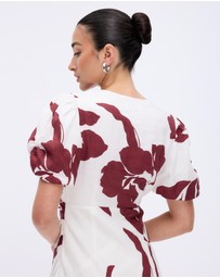 Revibe - Repaired Minima Esenciales Amaya Puff Sleeve Maxi Dress - AU 14