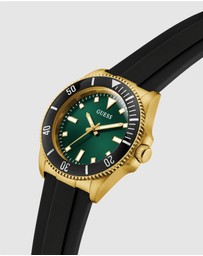 GUESS - Guess Cliff Mens Black Gold Tone Analogue Watch