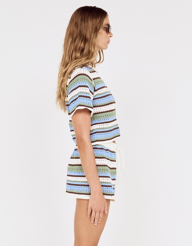 MINKPINK - Bellise Crochet Cropped Tee