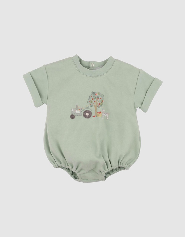 Bebe by Minihaha - Scout Organic Tractor Oversized Bodysuit - Babies
