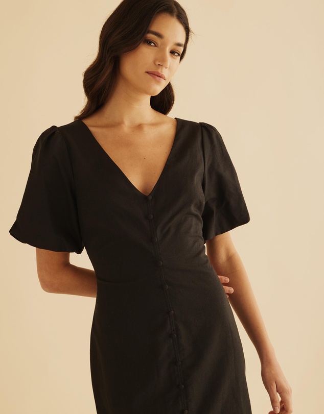 Atmos&Here - Billie Linen Blend Midi Dress