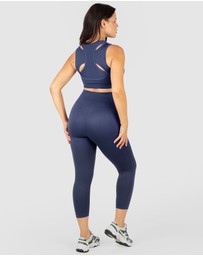 B Free Intimate Apparel - Double Racer Seamless Padded Sports Bra (B-C-D-DD-E-F-G-H) Cup