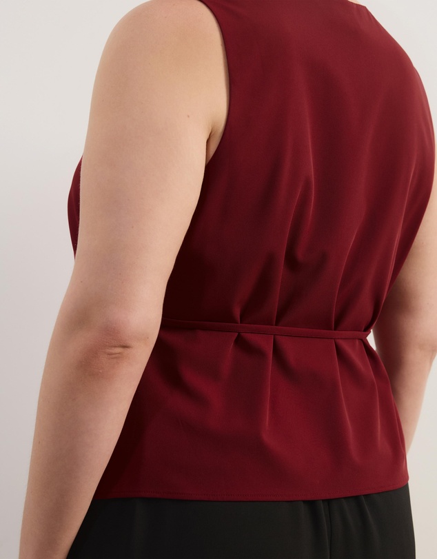 Atmos&Here Curvy - Ellie Wrap Waist Vest Top