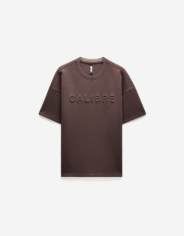 Calibre - Relaxed Fit Logo Sweat T-shirt Mocha