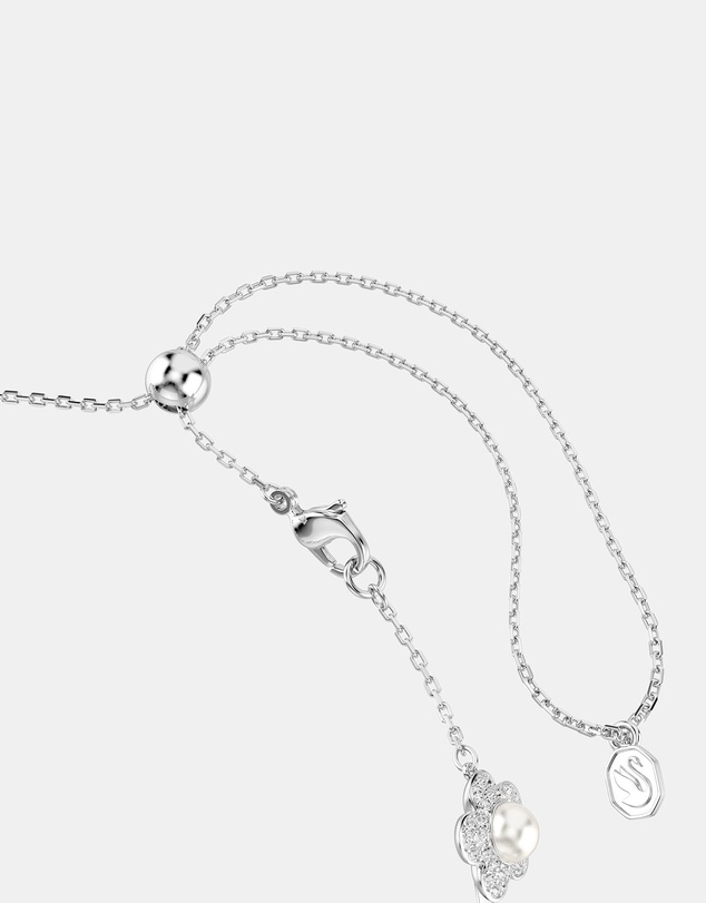 Swarovski - Ariana Grande X Swarovski Choker, Crystal Pearl, Round Cut, White, Rhodium Plated