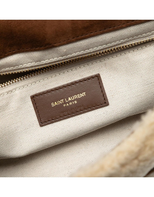 Pre-Loved by Azura Reborn - Pre-Loved Medium Suede and Shearling Patchwork Jamie Shoulder Bag