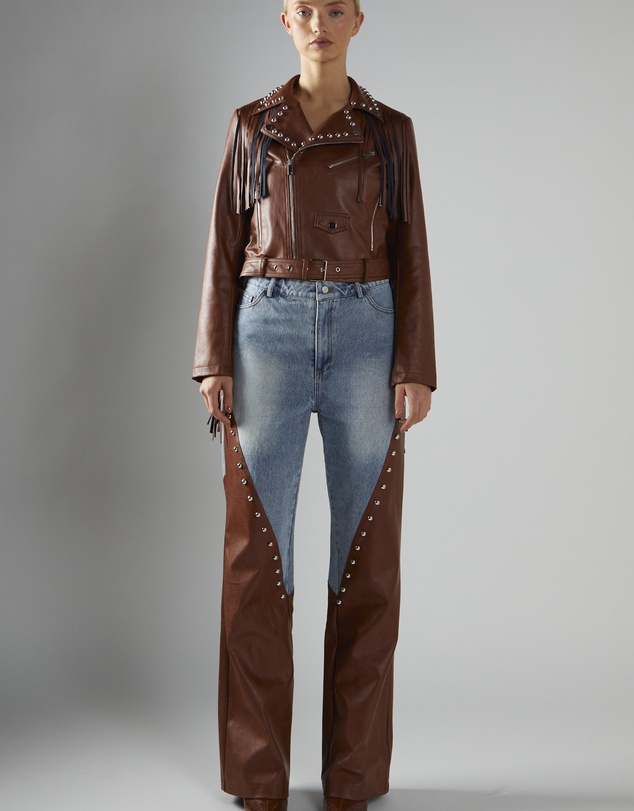 Glamorous - PU Fringe Jacket