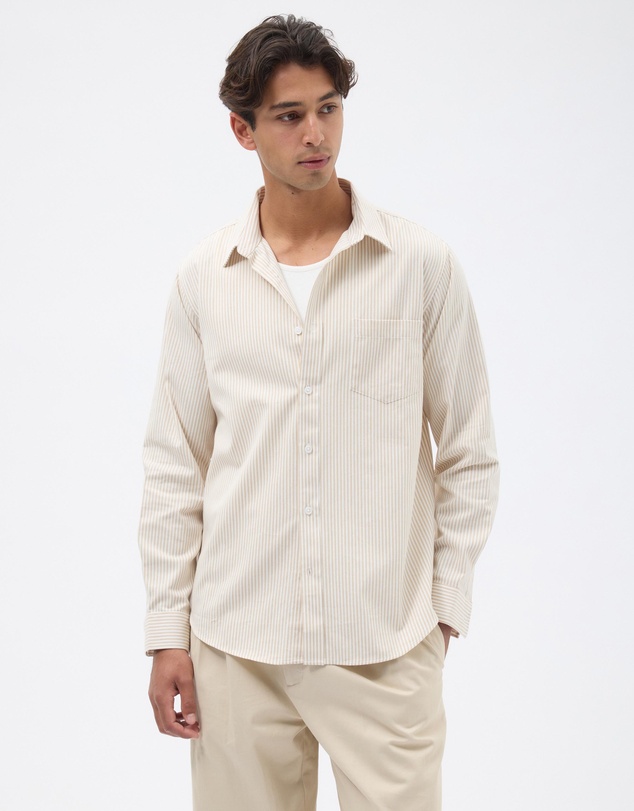 AERE - Cotton Stripe Oxford Shirt