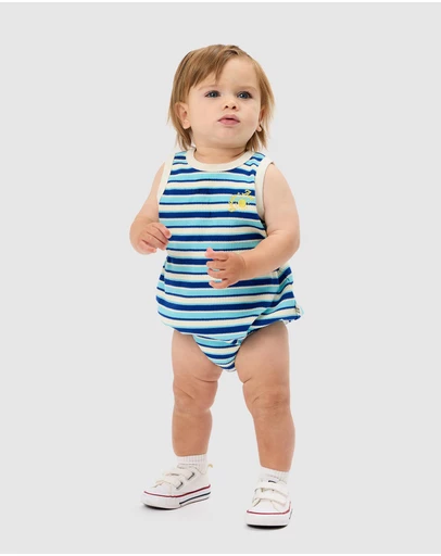 Goldie + Ace - Waffle Bubble Romper - Babies