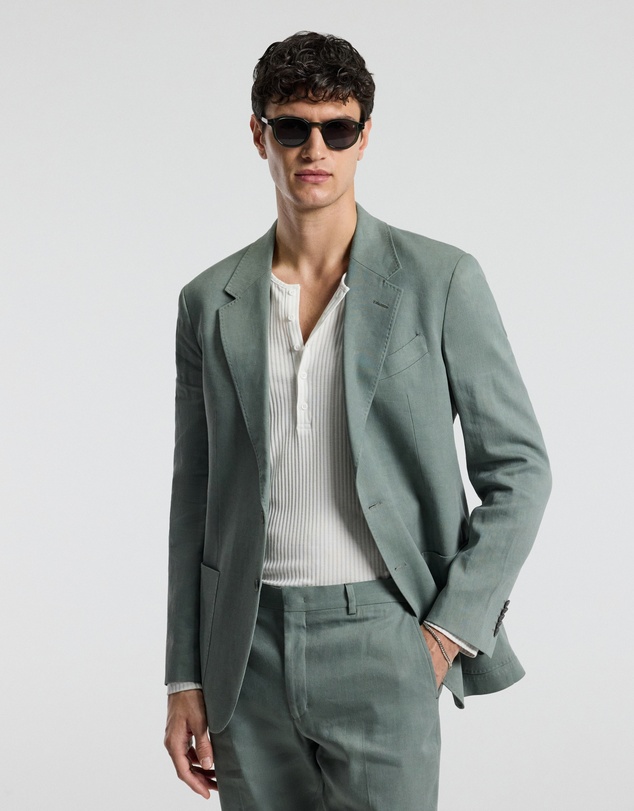 Calibre - Stretch Linen Suit Jacket Neo Green