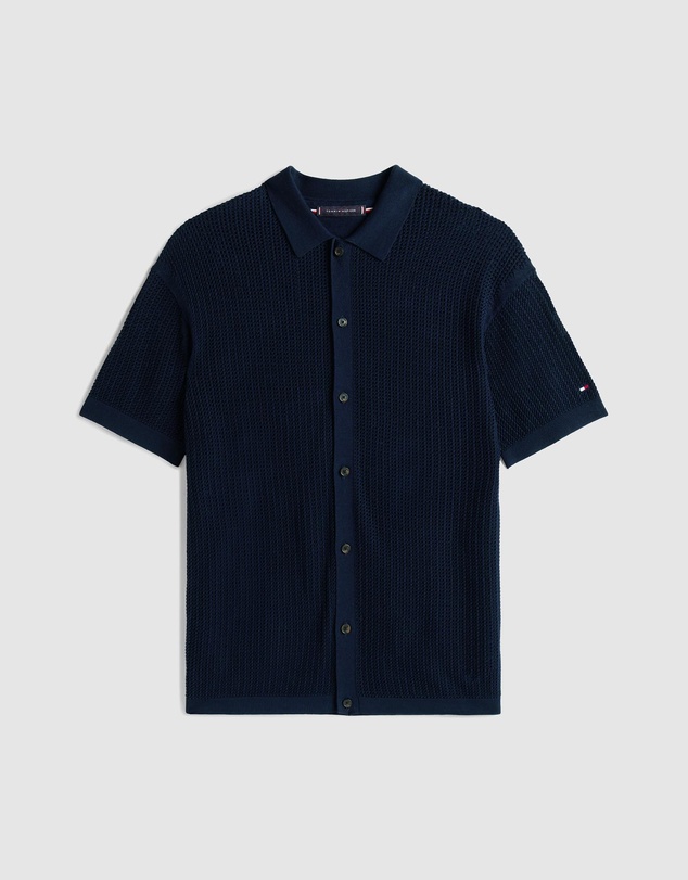Tommy Hilfiger - Relaxed Fit Open Knit Short Sleeve Shirt