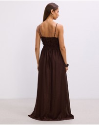 The Fated - Lila Shirred Maxi Dress