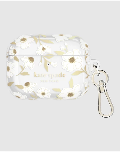 Kate Spade - Kate Spade Sunshine Floral with Gold Clip Case for AirPod Pro 3