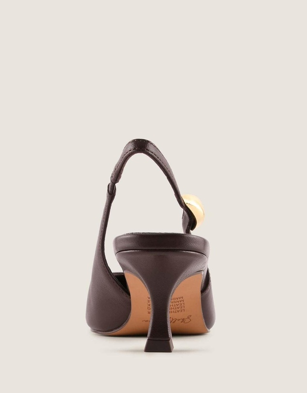 Shelly Shen - Gracie Low Heels Brown Leather