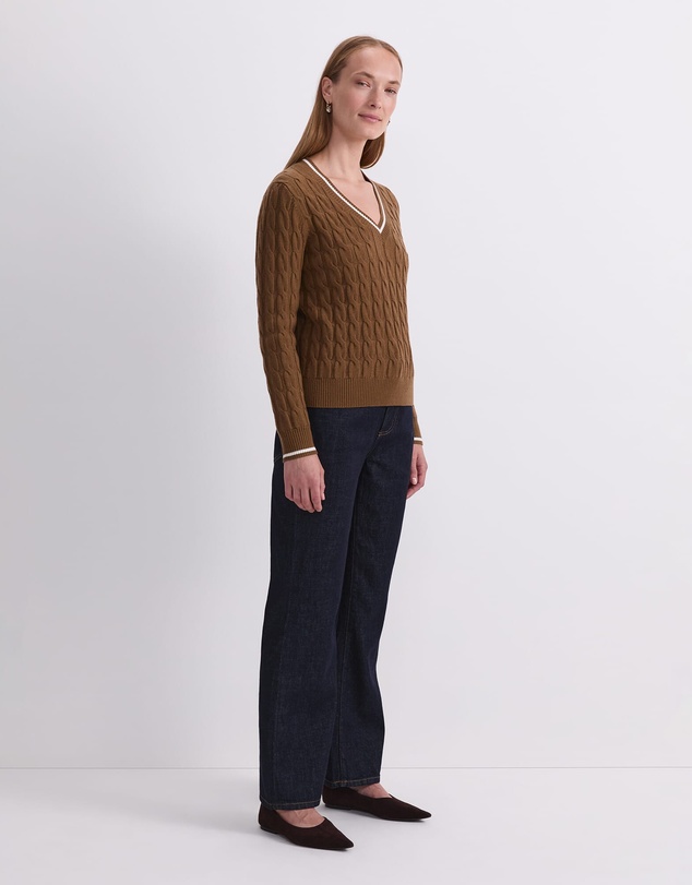 Sportscraft - Merino Cable V Neck Sweater