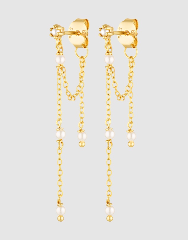 HOUSE OF SLANI - Dainty Noor Freshwater Pearl Drop Earrings