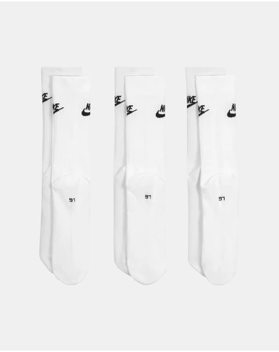 Nike - Sportswear Everyday Essential 3-Pack Crew Socks - Unisex
