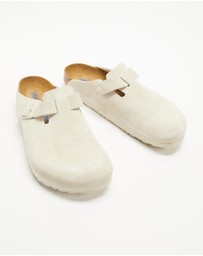 Birkenstock - Boston Soft Footbed Regular Suede Leather Clogs - Unisex
