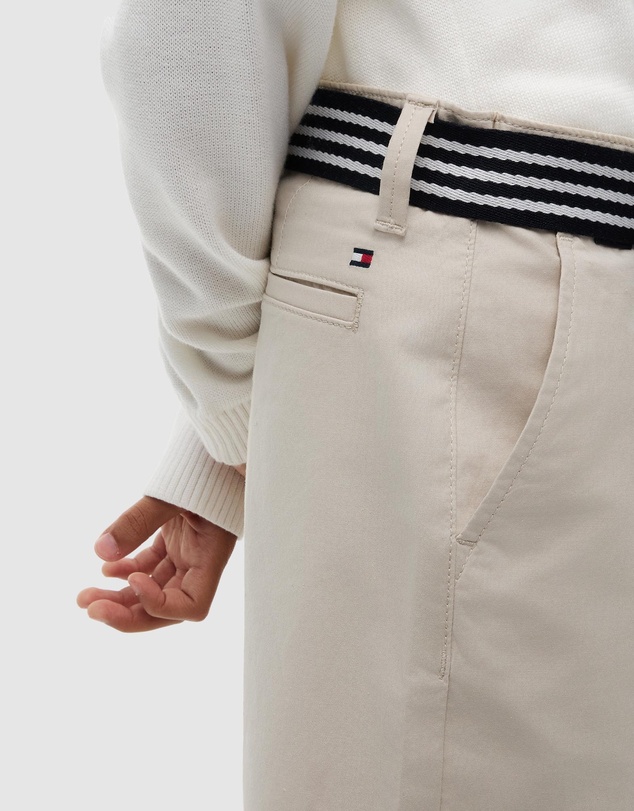Tommy Hilfiger - Essential Signature Belt Loose Chino Shorts - Teens