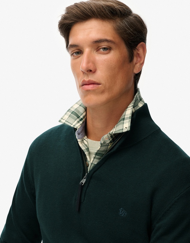 Superdry - Slim Fit Essentials Cotton Half Zip