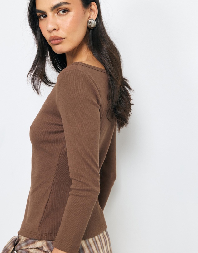 AERE - Ribbed Long Sleeve T-Shirt