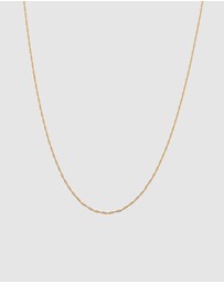 Kuzzoi - ICONIC EXCLUSIVE - Necklace Male Twisted Link Chain 925 Sterling Silver Gold Plated