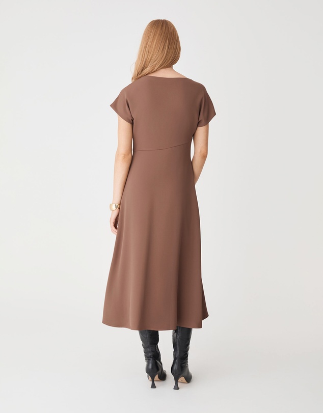 Forcast - Bianca Side Pleat Midi Dress