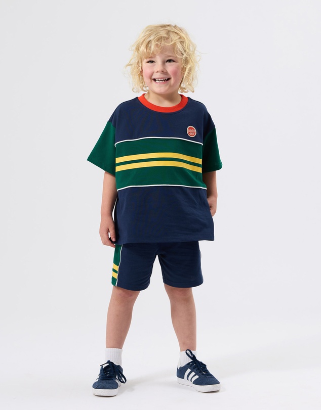Goldie + Ace - Athletics Panel Sweat Shorts - Babies-Kids