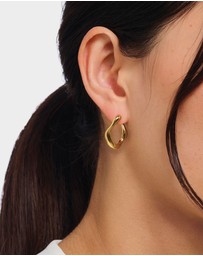 THOMAS SABO - THOMAS SABO Small Wavy Hoop Earrings in Gold