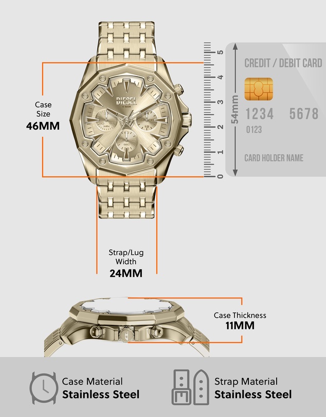 Diesel - Stinger Gold Tone Chronograph Watch