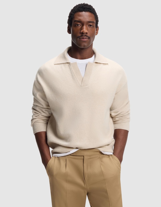 BOSS - Virgin-Wool Sweater With Johnny Collar