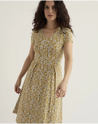 Seasalt - Seasalt Cornwall Yellow Pier View Jersey Dress