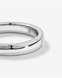 Michael Hill - 0.05 Carat TW Round Brilliant Diamond Duo Wedding Band in 18kt White Gold