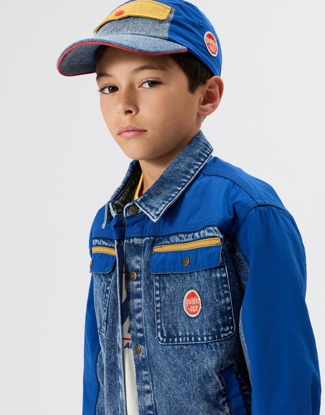 Goldie + Ace - Colour Block Vintage Denim Cap - Babies-Kids