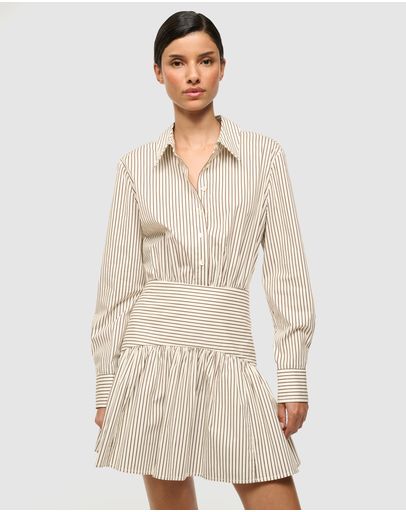 Ivory & Dark Oak Micro Stripe