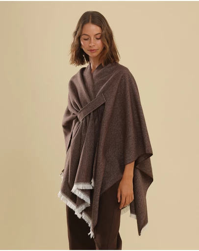 Morgan & Taylor - Concetta Poncho in Brown