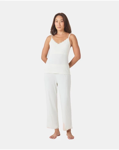 Gingerlilly - Britt Bamboo Lace Cami Long PJ