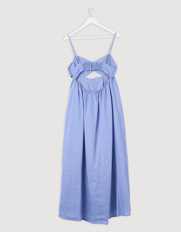 Revibe - Repaired AERE Saige Linen Midi Dress - AU 12