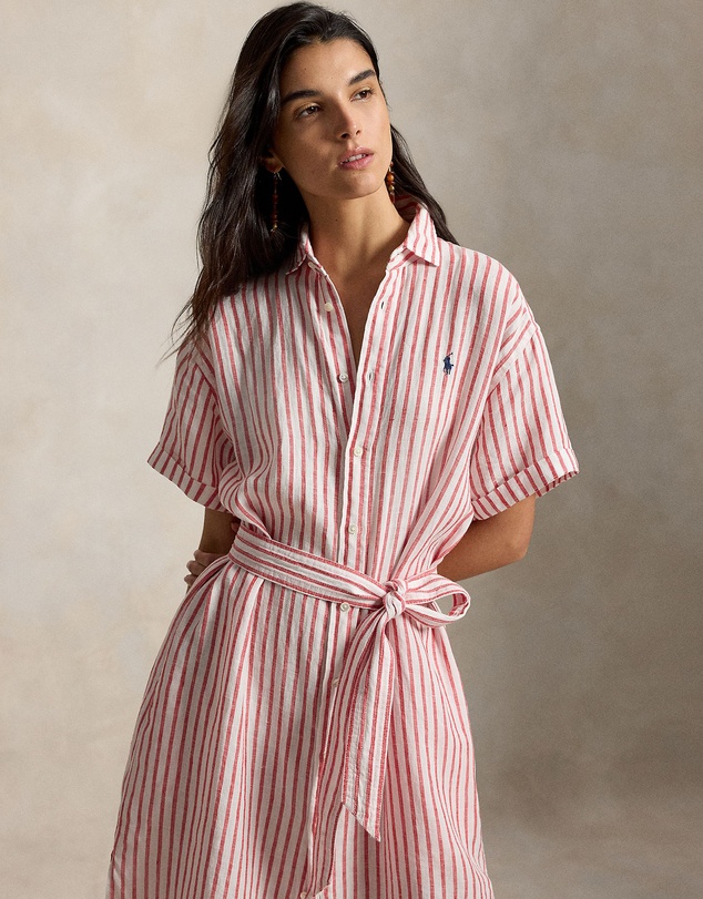 Polo Ralph Lauren - Striped Linen Short-Sleeve Shirtdress
