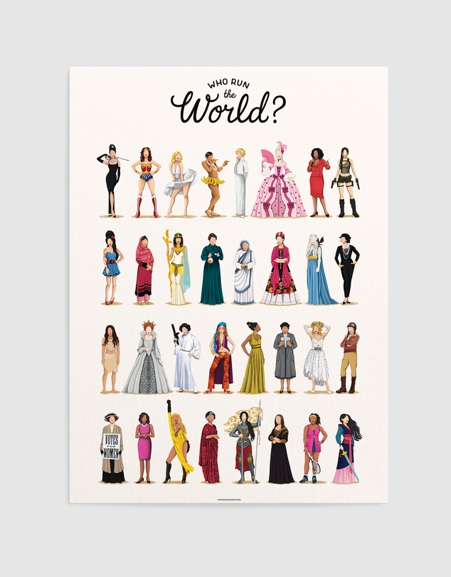Olive et Oriel - Who Run the World Art Print