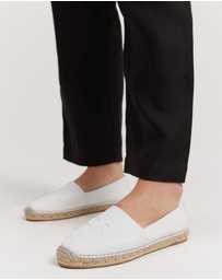 Country Road - Cr Logo Leather Espadrille