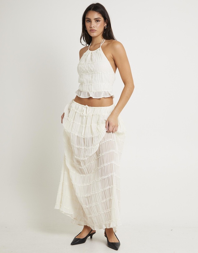 Subtitled - Alda Shirred Maxi Skirt